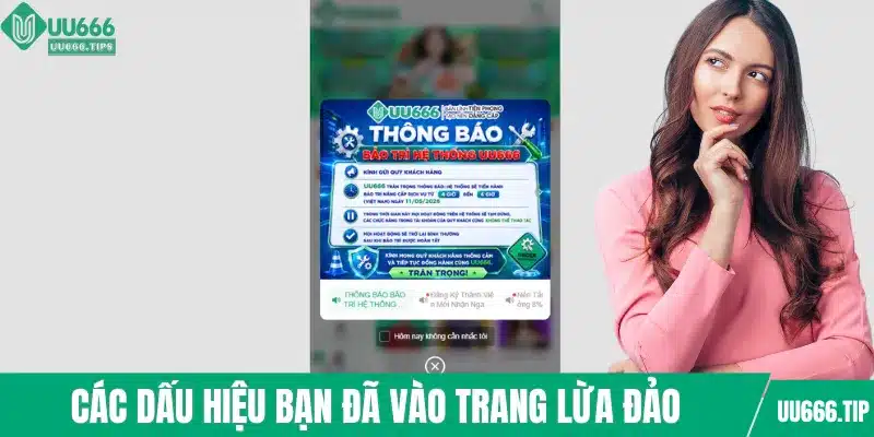 Các dấu hiệu bạn đã vào trang lừa đảo