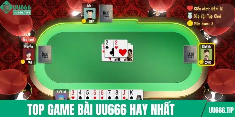 Top game bài UU666 hay nhất